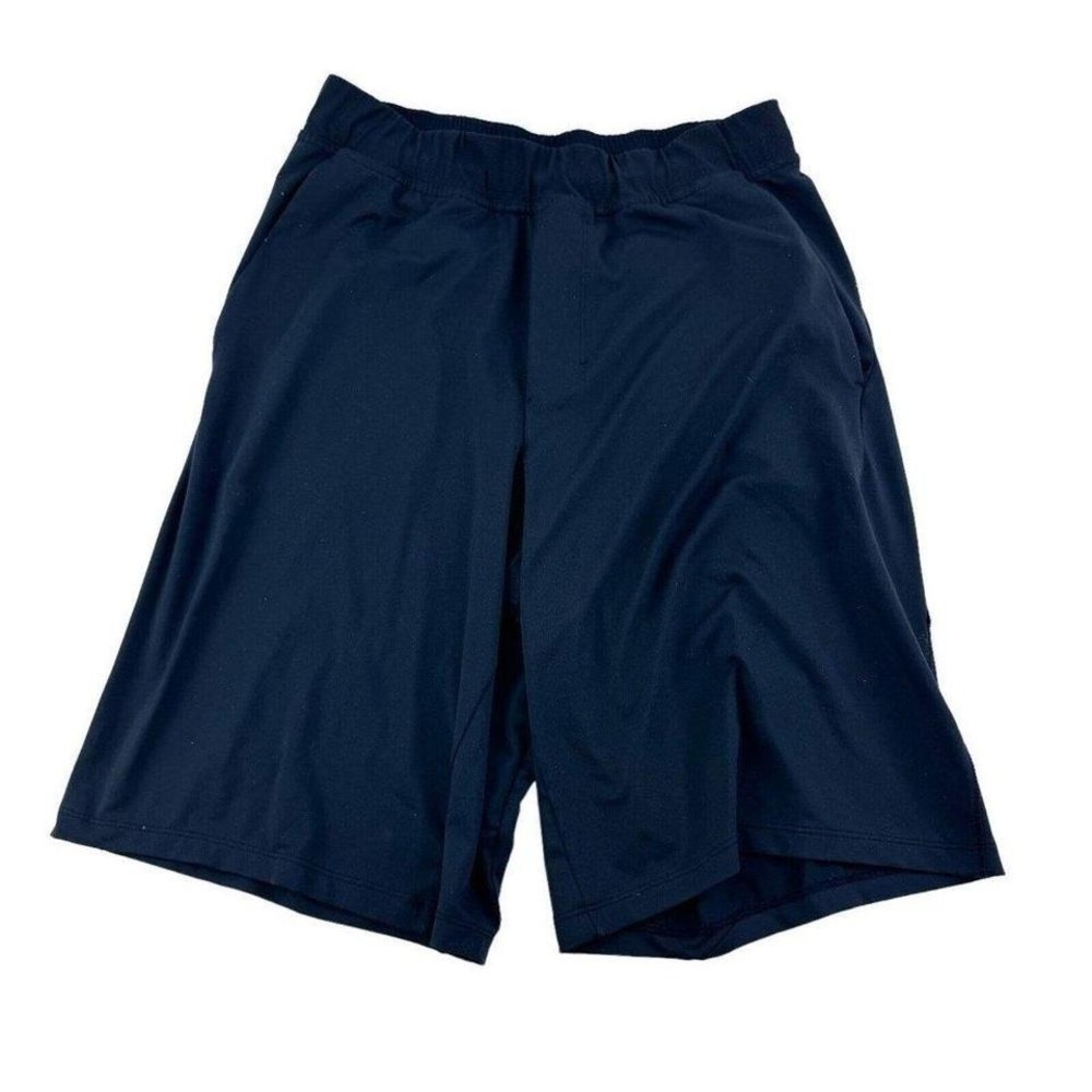 Lululemon Nautical Navy Blue‎ Fundamental Wicking Stretch Shorts Mens Size Small